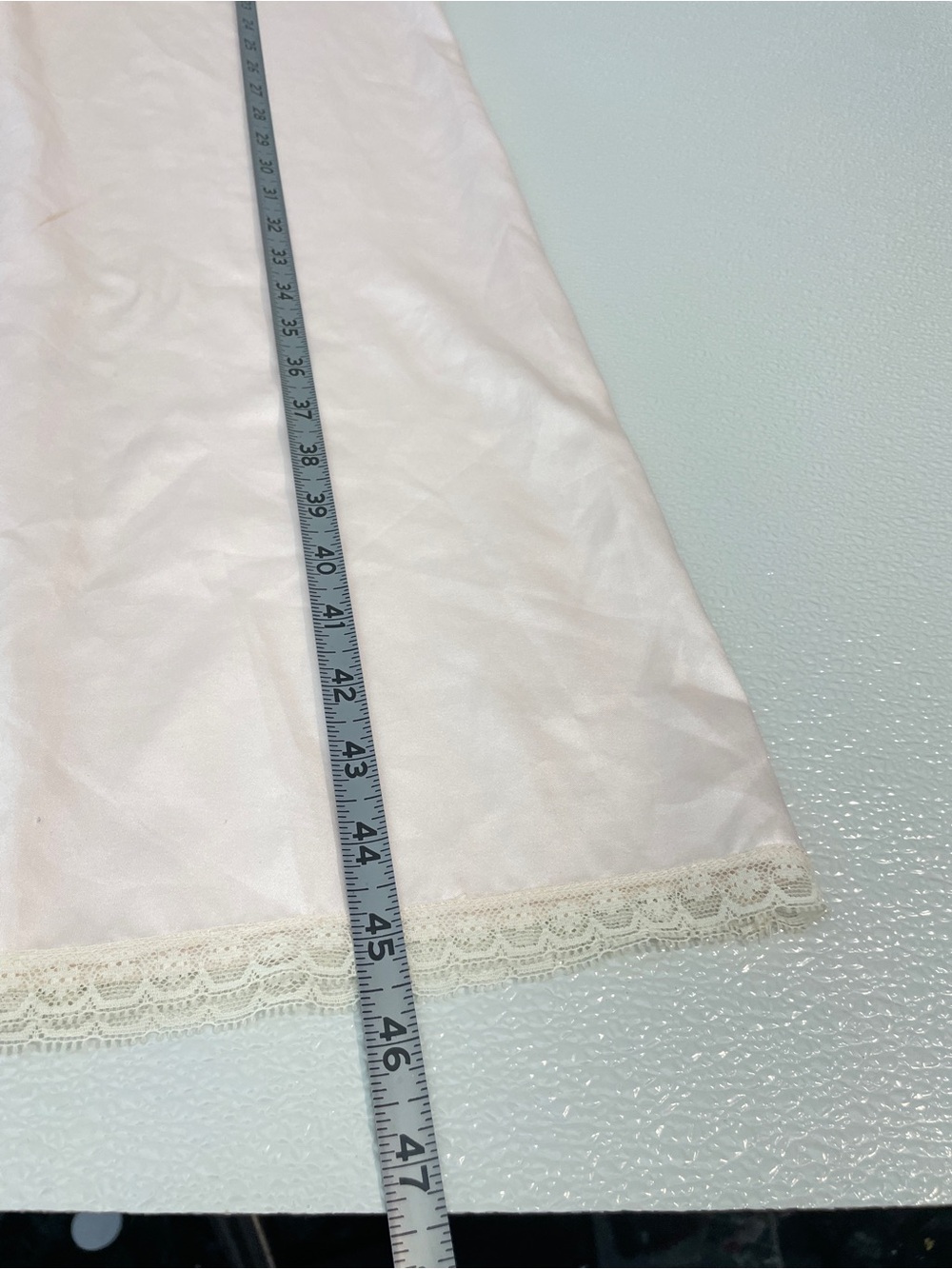 Vintage Christian Dior Polyester Cotton Lace Trim Long Nightgown, Size L - Picture 10 of 12
